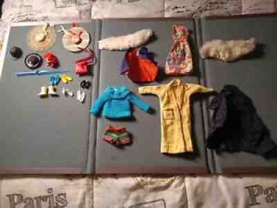 Vintage barbie doll clothes outfits Accessories HUGE LOT 60s Shoes Japan