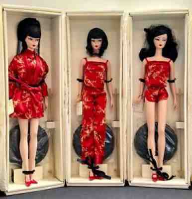 2004 Chinoiserie Silkstone Barbie Dolls~Red Moon, Red Sunset, Red Midnight ~ MIB