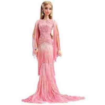 Blush Fringed Gown Barbie Doll Platinum Label DWF52 (Sealed In Shipper)