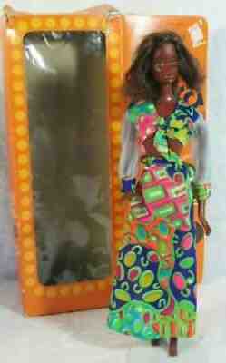 RARE 1974 BARBIE "DELUXE QUICK CURL" CARA DOLL - STEFFIE FACE #7291 ORIGINAL BOX