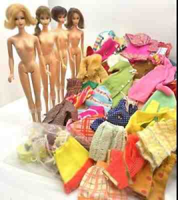 Huge Lot Mattel Vintage 1960s MOD TNT Barbies 4 DOLLS CLOTHES Accessories Shoes