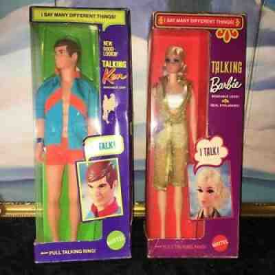 Mattel vintage talking Barbie # 1115 And Ken doll #1111 -1968 NRFB.