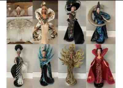BOB MACKIE BARBIE DOLL 1991-1996 SET of 8 Dolls with 7 Shipper Boxes Included