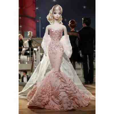 Pink Mermaid Gown Silkstone Barbie Doll NRFB Gold label.
