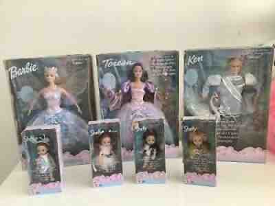 2003 Swan Lake Barbie And Ken And Shelly Kelly Doll Bundle Lot - NRFB - Read ð??½