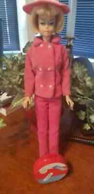 Vintage Barbie Japanese Exclusive "Pink Velvet" Pantsuit #21002615 w/Accessories