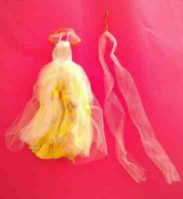 Vintage Barbie Cinderella Japanese Gold Trimming Dress Gown Veil Clothes 1960s