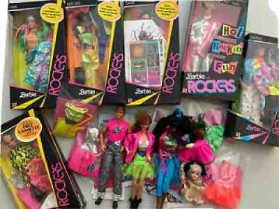 Vintage BARBIE AND THE ROCKERS Lot PLUS Extra DANCE CLUB Dolls & Fashions NICE!