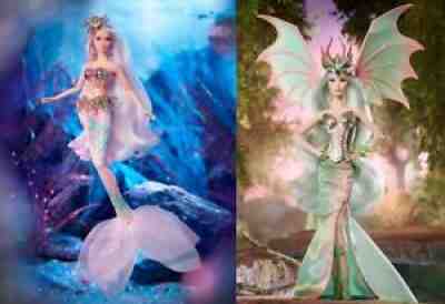 Barbie Mythical Muse Mermaid Enchantress and Dragon Empress NEW IN BOX