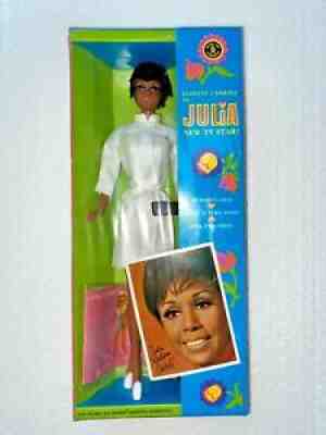 Vintage 1968 Mattel Julia TV Star Diahann Carroll Doll Original Box #1127; MINT