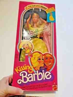 1978 Kissing Barbie - VERY RARE yellow & pink dress special set, #2977