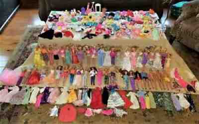 Huge Lot 45 Vintage 1960s-1980s Barbie Dolls, Clothing, Access., Shoes, Hats NR!