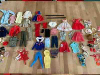 HUGE Vintage Barbie Early to Mid 1960's BARBIE KEN CLOTHING and ACCESSORIES LOT