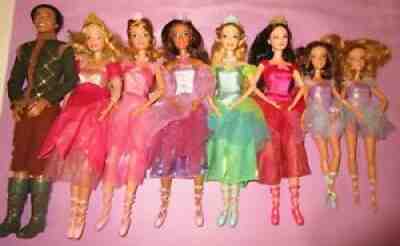 Barbie 12 Dancing Princesses Twelve Doll Lot Sisters Blair Delia Fallon Ashlyn