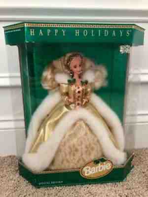 NIB 1994 Happy Holidays Special Edition Barbie **GREEN EYES**