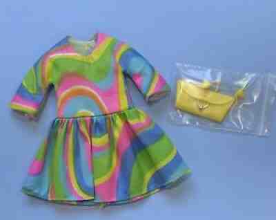 Vintage Barbie Premier Mod Swirly Color Dress Pattered After Japanese Exclusiv
