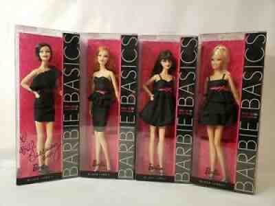 BARBIE BASICS COLLECTION 1.5 DOLL SET OF 4 MATTEL SIGNED BILL GREENING NRFB
