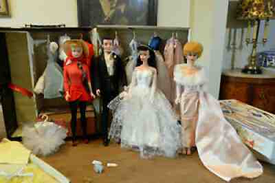 Vintage 60's Barbies, Midge, Ken, & Car (Austin Healey) - Clothes & Accessories
