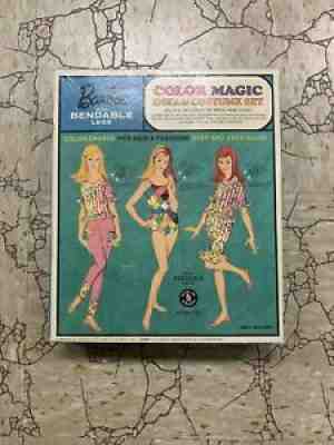 1966 Barbie Color Magic Doll and Costume Set and Magic Fashion Designer Set Box