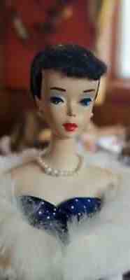 Beautiful Brunette #3 Ponytail Barbie w/ Factory Updo