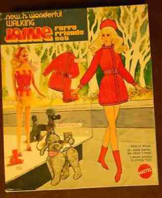 Genuine Vintage Barbie/Sears Exclusive #1584 Jamie Furry Friends Gift Set 1970