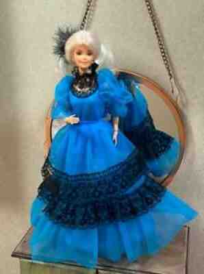 Barbie Estrela 1985 Blue Gown Old Lady Rare Brazil Excelent