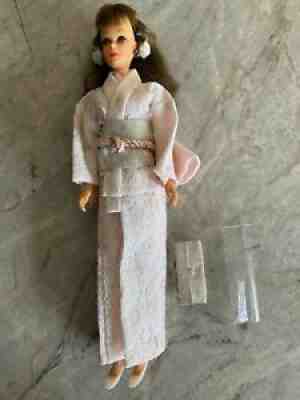 Vintage Francie Barbie Japanese Exclusive Pink Kimono Obi Purse LOT