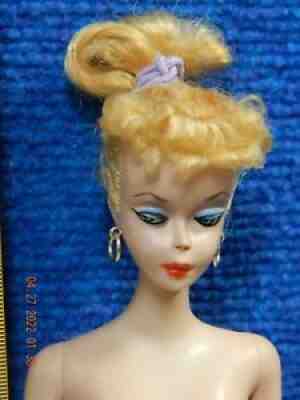 VINTAGE 1960"s BARBIE W/ Case, Clothes / Shoes Hoop Earings