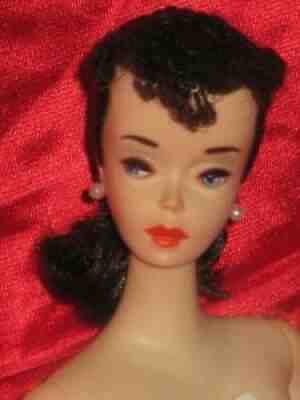 VINTAGE 1960 # 3 PONYTAIL BARBIE,DARK BRUNETTE - ALL ORIGINAL ! TRULY GORGEOUS !