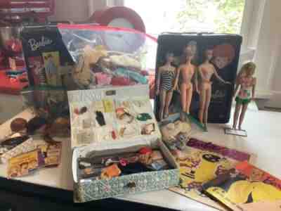 Vintage Mega Lot Of Barbie Dolls, Clothing and Accessories 50's and 60's