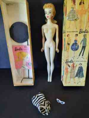 Vintage Ponytail Barbie #3 Blonde with TM box