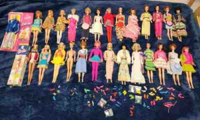 Huge Lot Vintage Barbies Ponytail TNT Shoes Clothes