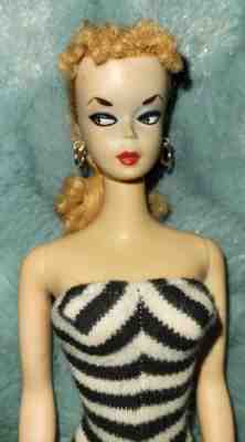 RARE Mattel Vintage #1 HAND PAINTED 1959 Blonde Ponytail BARBIE