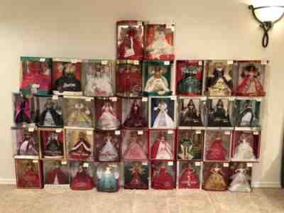 Holiday Barbies - 100% COMPLETE SET 1988-2021 - MINT - NRFB - 37 Dolls RARE HTF