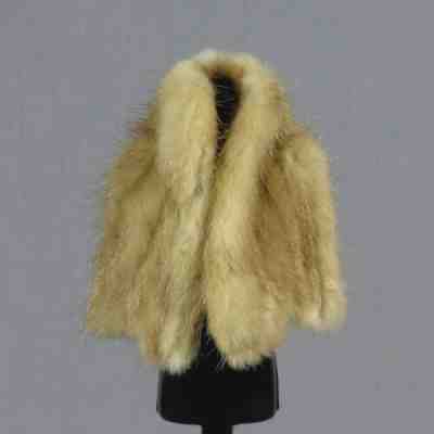 BarbTheFurLady M-L (10-12) Real Pieced Mink Fur Stole