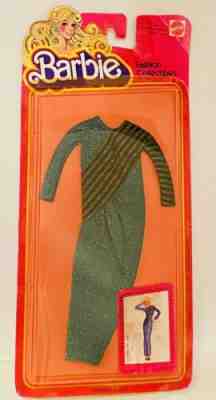 1981 Superstar Barbie Christie PJ Fashion Collectibles 3685 Green Evening Dress