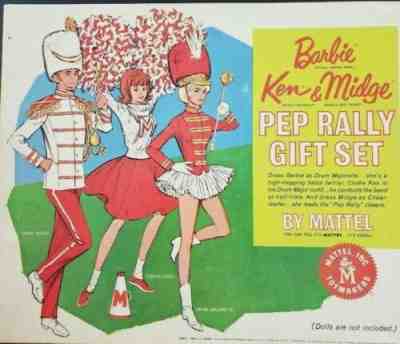 Genuine Vintage Barbie, Midge & Ken Pep Rally Gift set #1022 - 1965 Sears