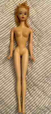 Stunning Vintage Mattel Ponytail Barbie #3 Blonde Hair Brown Liner