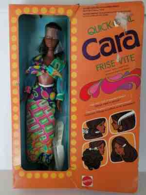 1974 Mattel 7291 Quick Curl Cara AA African American Barbie Friend box wear NIB