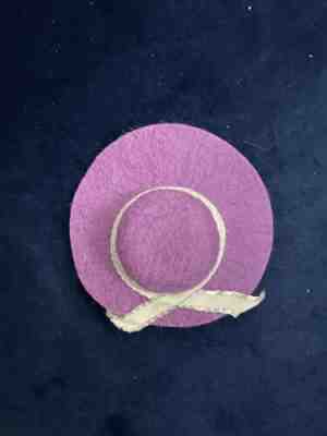 Barbie Japanese Exclusive Purple Felt Hat 1960's Japanese Market #2626 HAT ONLY
