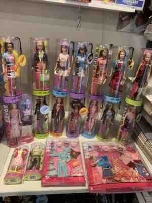 18 Piece Lot Barbie Fashion Fever Dolls and Accessories Packs ALL NEW
