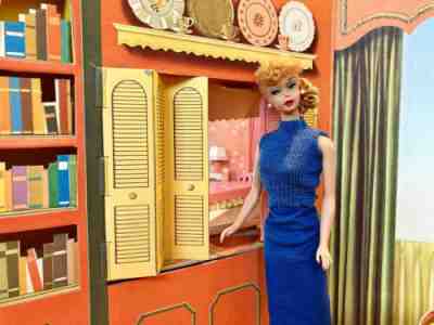 Charming & near-complete vintage Mattel BARBIEâ??S NEW DREAM HOUSE 1964