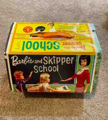 Vintage 1960's Barbie and Skipper School Play Set (Excellent Condition)