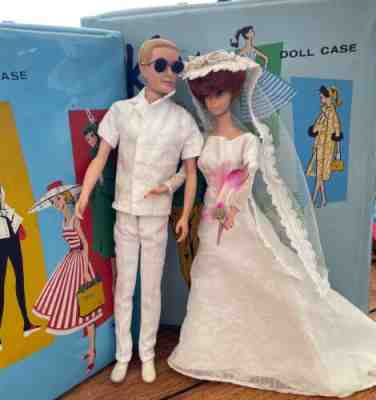 Vintage Barbie, Ken Doll, Cases, Clothes. 1961 Celebrity owned by Elayne Boosler
