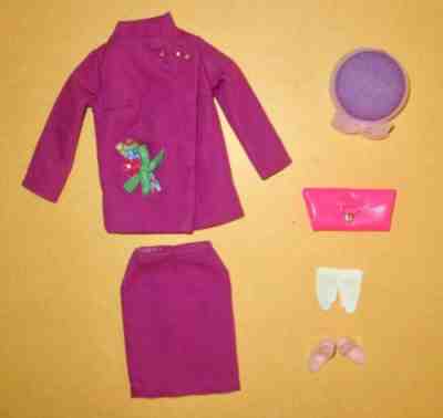 Vintage Barbie Japanese Exclusive Outfit #2620 Raspberry 2 Piece Suit