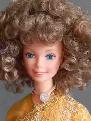 Barbie Estrela 1985 Curly Hair Yellow Dress Rare Brazil Excelent