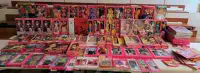 Vintage 1970's-90's Barbie Lot of (95+) Dolls + Clothing Sets Ken Stacy Mattel