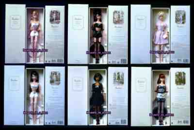 Lingerie Silkstone Fashion Model Collection 1 2 3 4 5 6 Barbie Full Set EXC Lot
