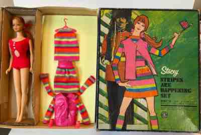 1968 Mattel Barbie Sears Exclusive Stacey Doll Stripes Are Happenin' Set #1545