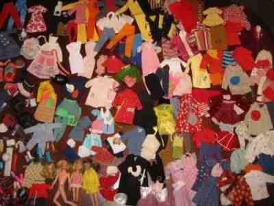 Vintage Barbie Ken Skipper Tutti Lot of 60s & 70s Dolls Clothes Accessories